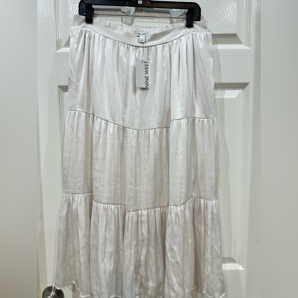 Nine West Cream A-Line Skirt